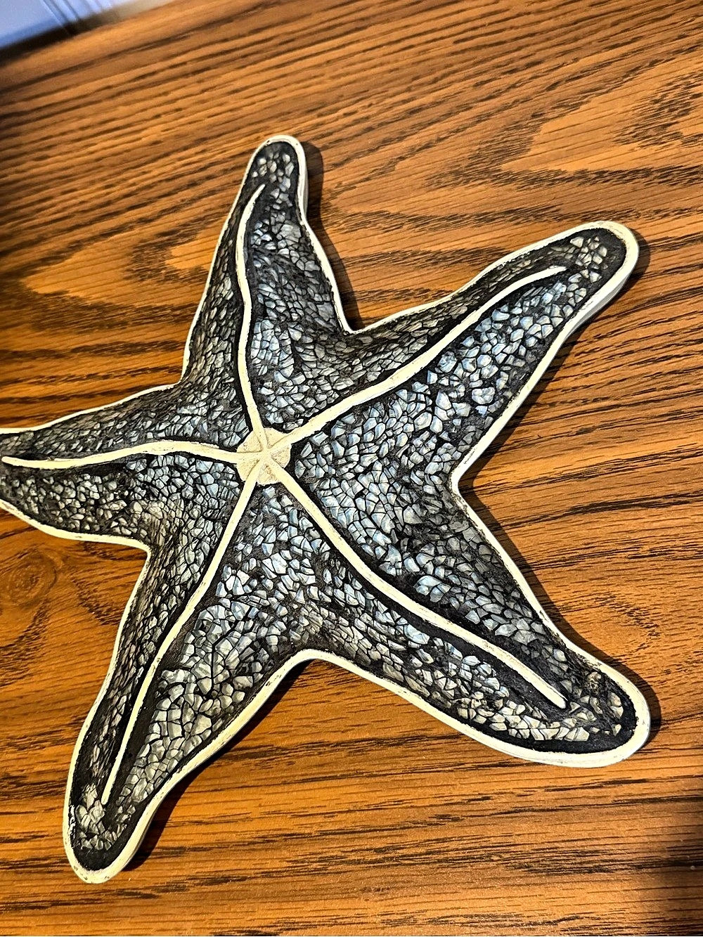 Mosaic Glass Starfish Wall Decor 10.5" Coastal Beach Nautical Art